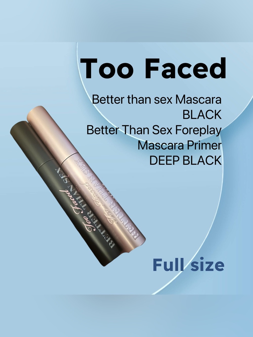 🇺🇸📦🆕 TOO FACED |FULL| Black lash duo Better Than Sex Mascara & Foreplay Primer*